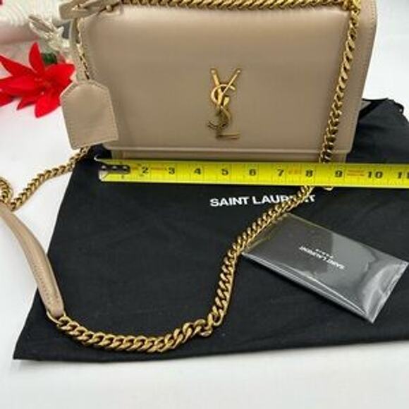 Women's Saint Laurent YSL Sunset medium Leather shoulder Bag made in Italy - Picture 10 of 14